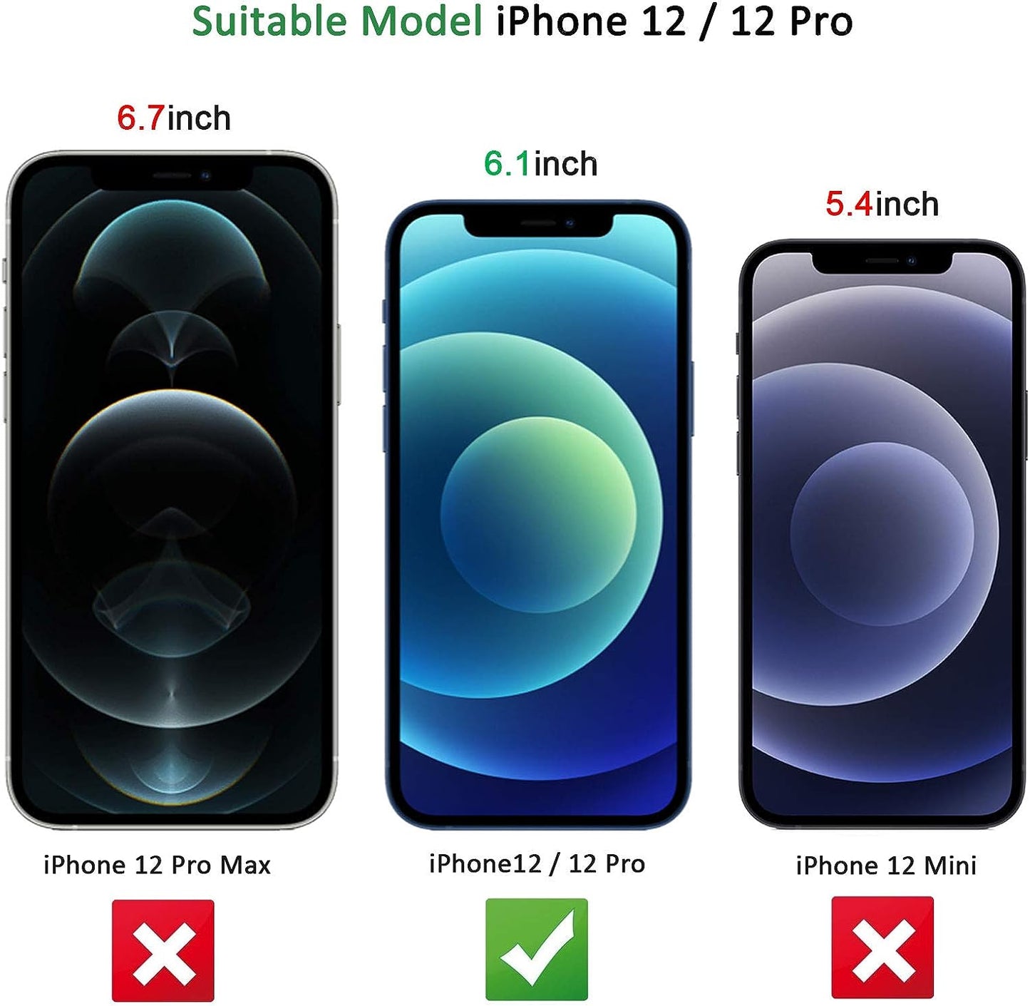3 Pack - iPhone 12/12 Pro Tempered Glass